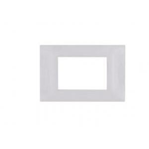 Placca tecnopolimero gem compatibile con vimar plana 14653.01 3 moduli bianco - 6003-01