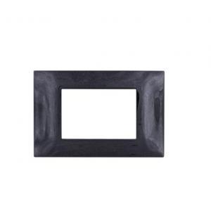 Placca tecnopolimero gem compatibile con vimar plana 14653.05 3 moduli nero glitter - 6003-19