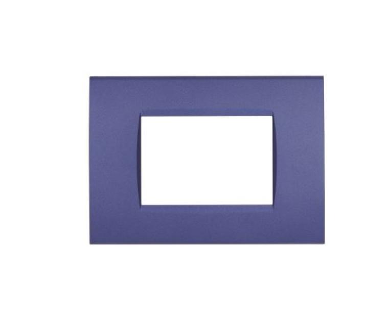 Placca tecnopolimero Art compatibile con Bticino Livinglight LNA4803CB 3moduli blu navy- 8003-10 01