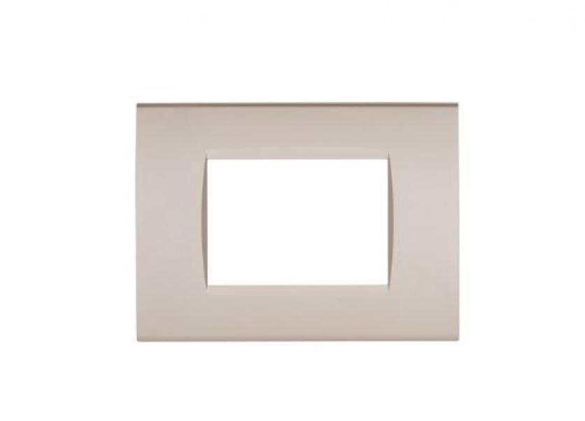 Placca tecnopolimero Art compatibile con Bticino Livinglight 3moduli sabbia - 8003- 12 01