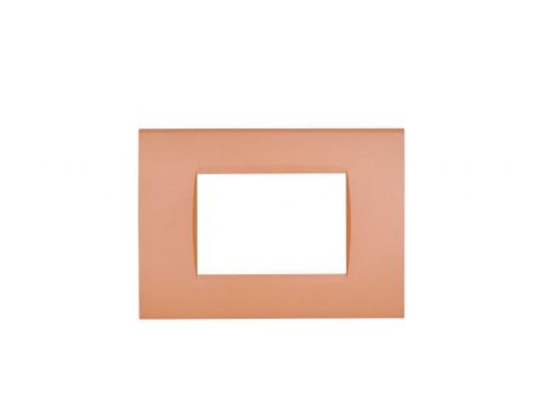 Placca tecnopolimero Art compatibile con Bticino Livinglight LNA4803OD 3moduli arancione - 8003- 16 01