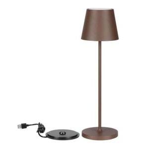 Lampada da tavolo led  batteria 4400ma 2w 3000k ip54 corten vt-7522-c - 7654