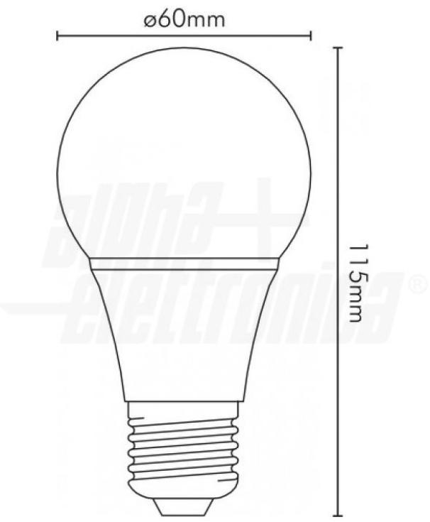 Lampadina led Alpha Elettronica E27 5,5W 4000K- LB122/1NW 02