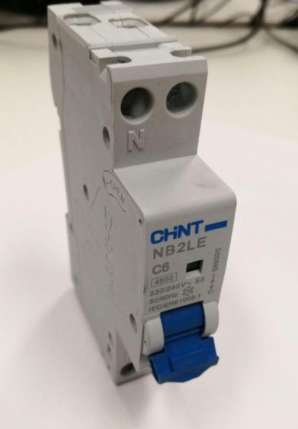 Interruttore Mtd Compact Chint 1P+N C6A 30ma 6ka AC- 689000 01