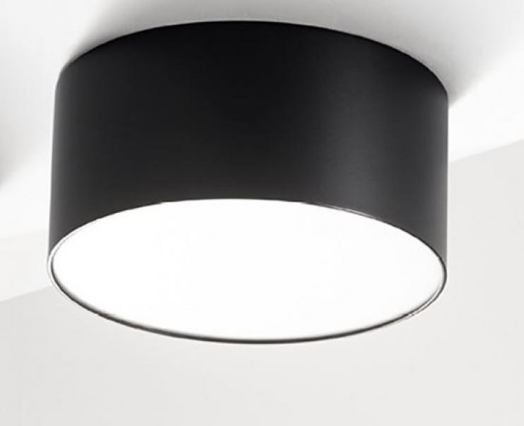 gea luce plafoniera led cloe 65 g.e.a.luce gpl243c-16w 3000k-nero opaco - foto 1