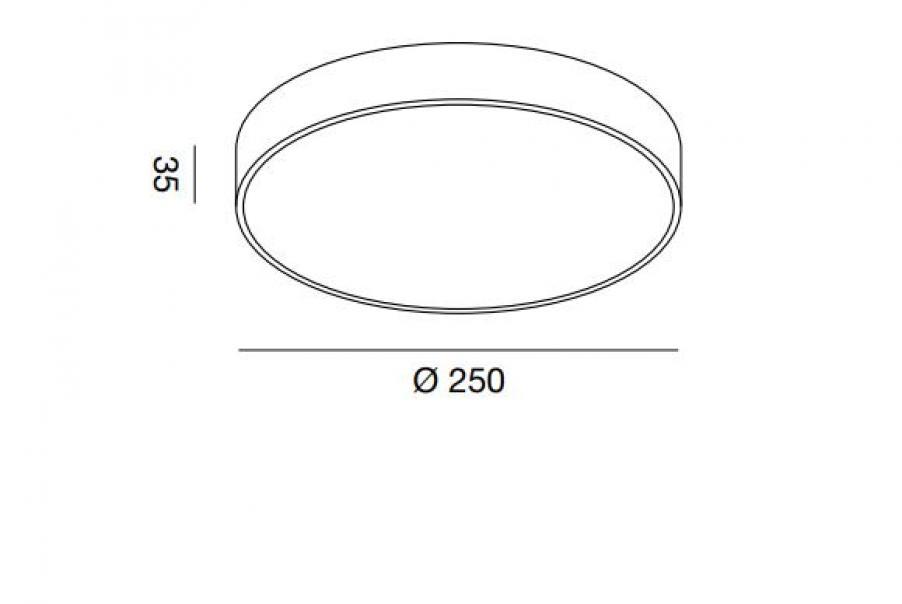 gea luce plafoniera led cloe 35 g.e.a.luce gpl272n-30w 4000-nero opaco - foto 2