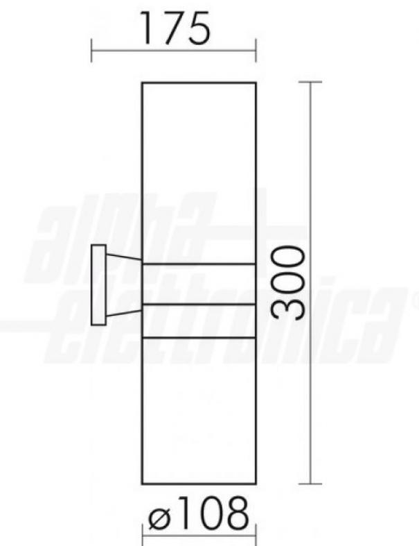 alpha elettronica supporto da parete alpha elettronica ls280-322 -per due lampade led-e27 ip44 - foto 2