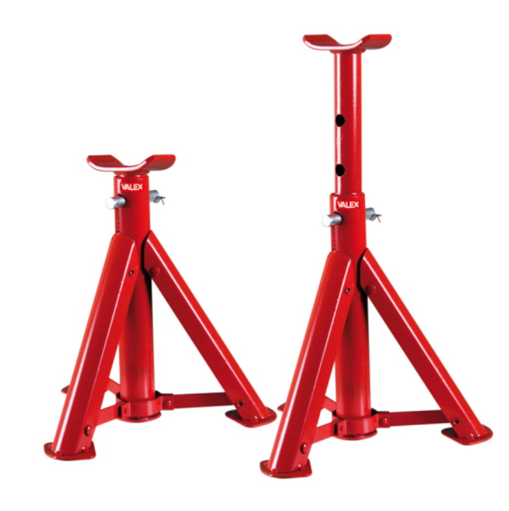 Supporti regolabili ripiegabili Valex max 2000Kg altezza 24-37cm rosso 2pz - 1700502 01