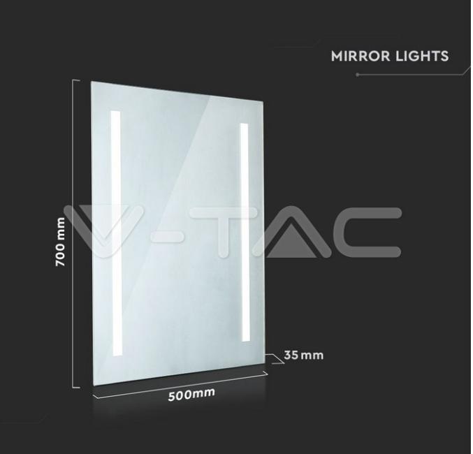 Specchio led V-tac 30w IP44 6400k VT-8700 - 2140451 02