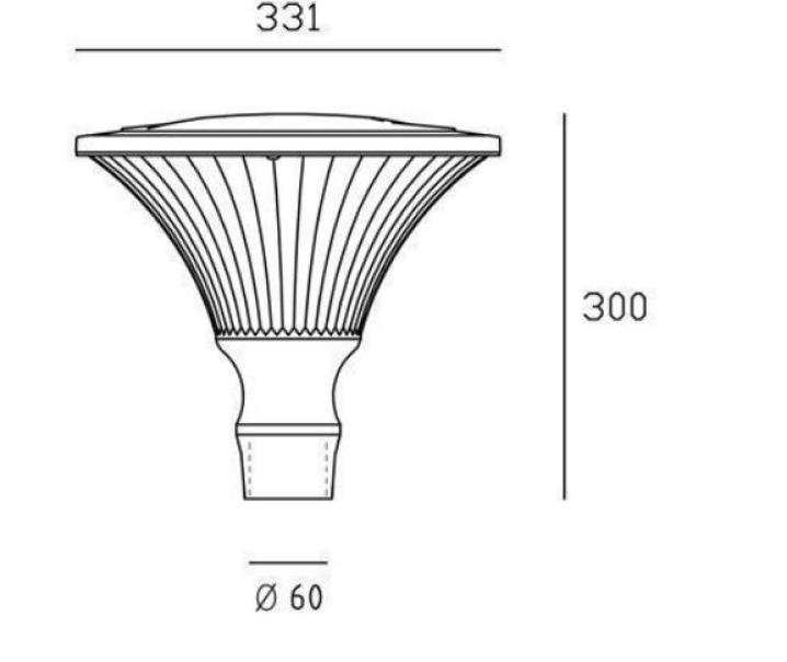 Testapalo led Sovil Soriano 22W 3000K IP65 muschio - 98253/04 02