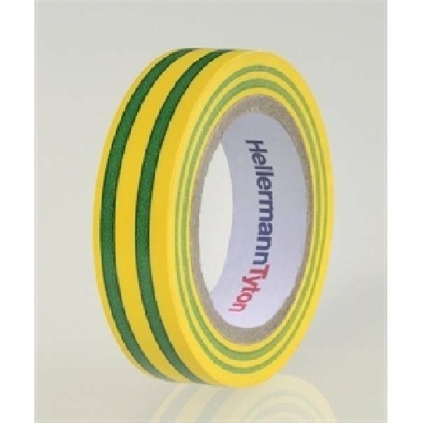 hellermann tyton hellermann tyton helatape flex 15 - nastro isolante in pvc multiuso colore giallo verde 710-00106