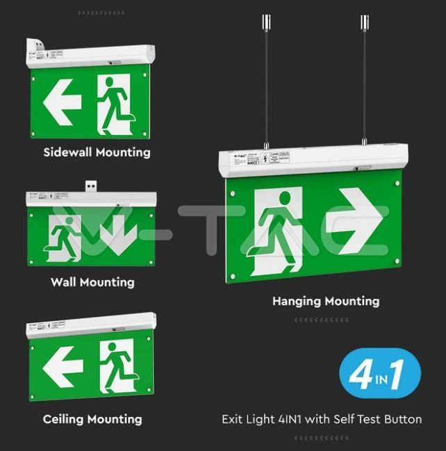 Lampada led di emergenza V-tac 4in1 6000K IP20- VT-995 - 7675 05