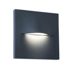 Segnapasso led quadrato da parete  open 3w 4000k nero - 99202/16