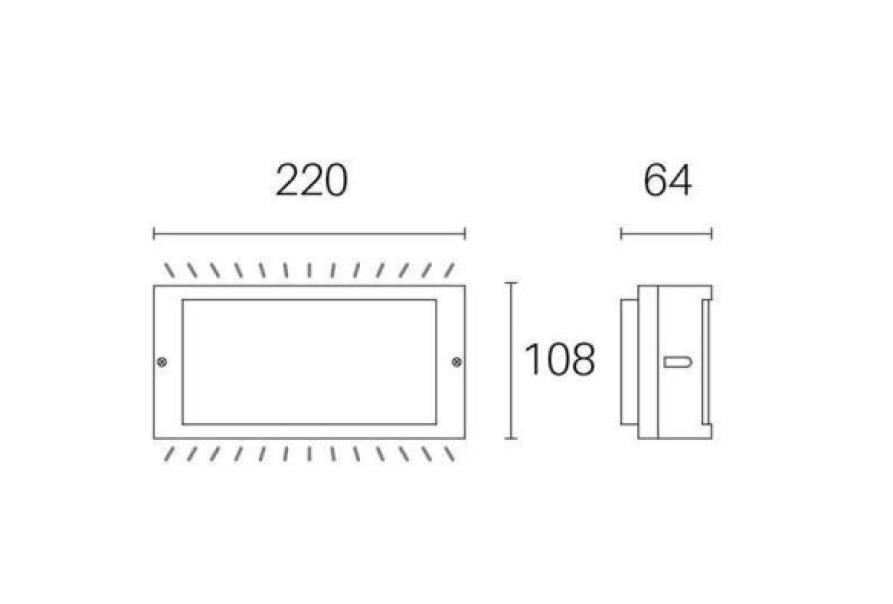 Applique led da parete Sovil Screen 10W 4000K bianco- 99500/02 02