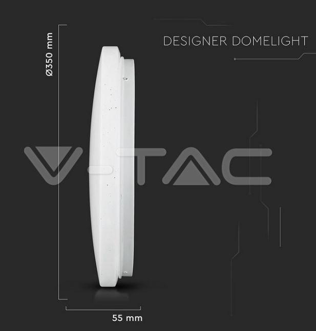 Plafoniera led rotonda V-tac 24W satinata VT-8424- 217606 03