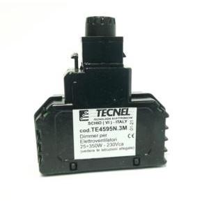 Dimmer con deviatore  per elettroventilatori nero- te4595n.3m