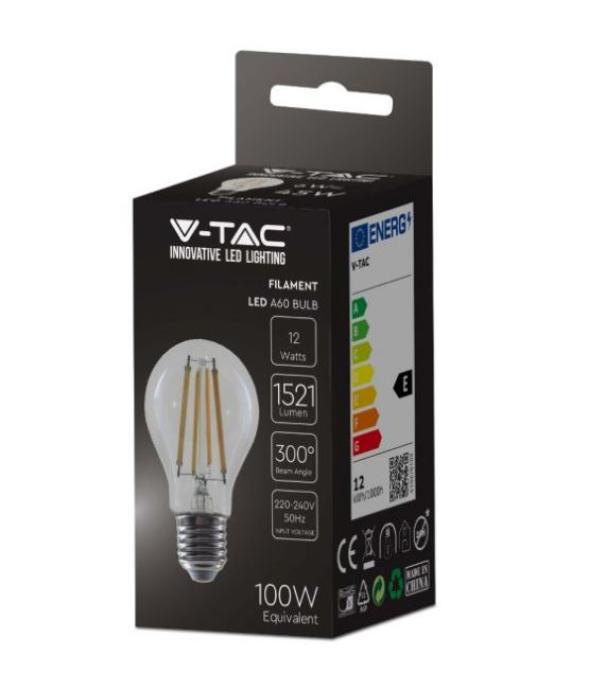 Lampadina led a filamento A70 V-tac 12W 3000K E27 VT-2133-N - 217458 02