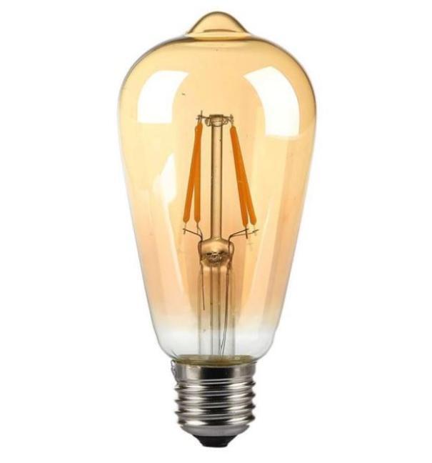 Lampadina led ST64 V-tac ambra 4W 2200K E27 VT-1964-N -214361 01