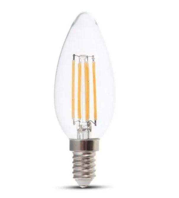 Lampadina led a candela V-tac 4W 3000K E14 VT-1986-N -214301 01