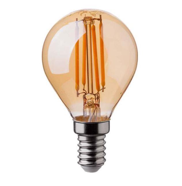 Lampadina led a filamento P45 V-tac ambra 4W 2200K E14 VT-1953-N - 214499 01