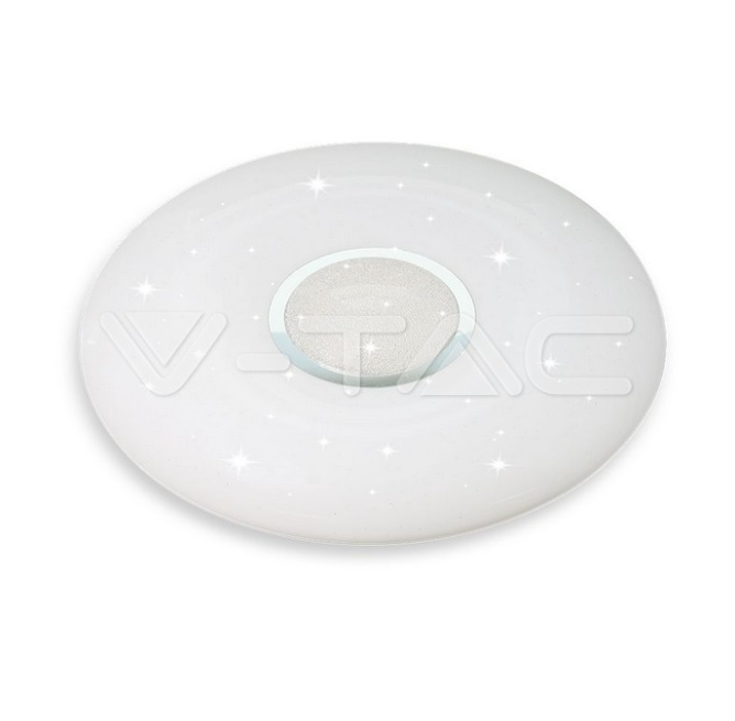 Plafoniera led con telecomando V-tac 60W 3000-4000-6500K bianco VT-8556-N - 2114911 01