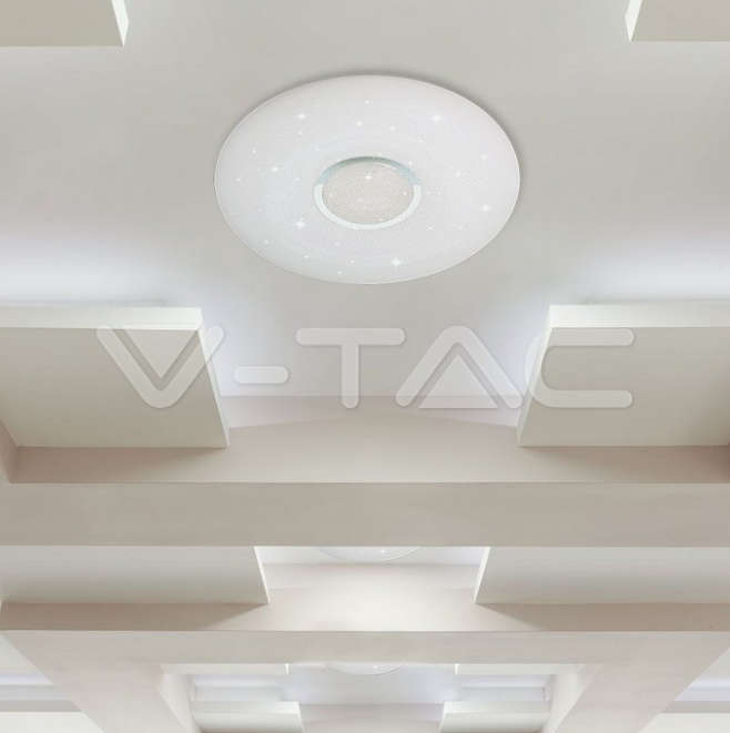 Plafoniera led con telecomando V-tac 60W 3000-4000-6500K bianco VT-8556-N - 2114911 05