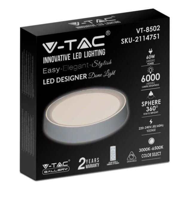 Plafoniera led tonda V-tac 60W 3IN1 VT-8502-N -2114751 02