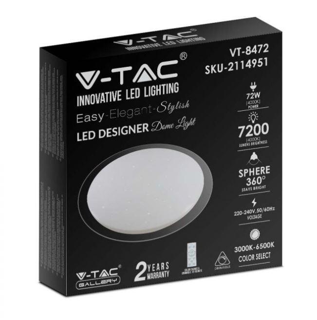 Plafoniera led tonda V-tac 3IN1 72W VT-8472-N - 2114951 02