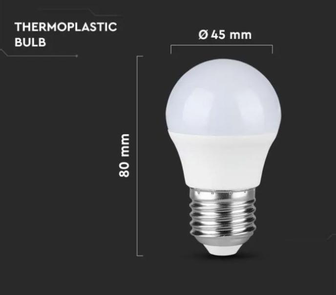 Lampadina led G45 V-tac 4,5W 3000K E27 VT-2176-N - 217362 03