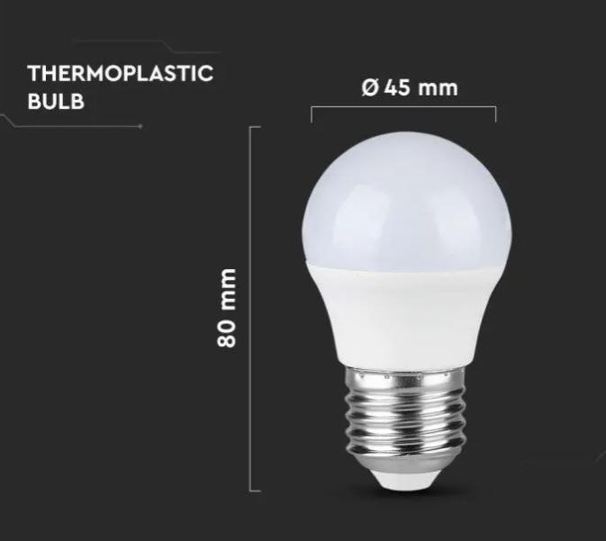 Lampadina led G45 V-tac 4,5W 4000K E27 VT-2176-N - 217363 03