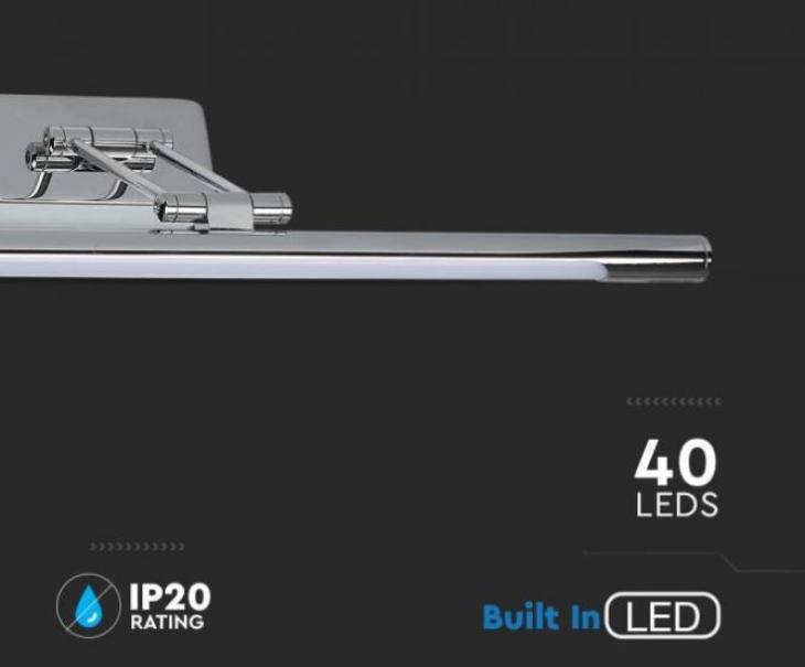 Lampada led V-tac da specchio 9W 4000K cromo VT-7008-N - 3894 - 213894 04