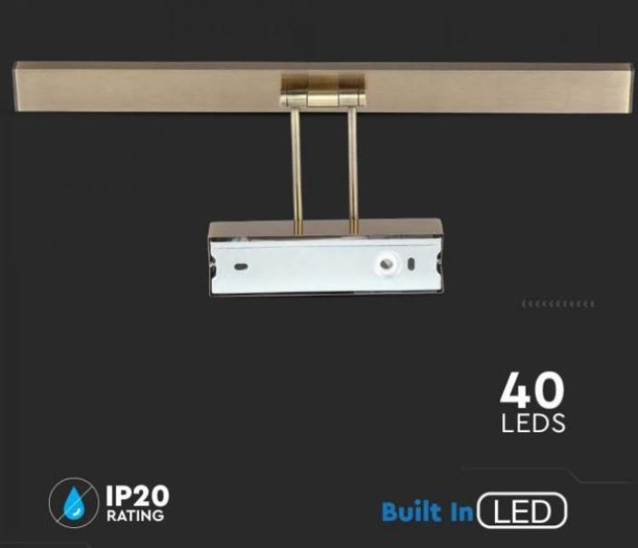 Lampada led quadrata V-tac 9W 4000K dorata VT-7009-N -3901- 213901 04