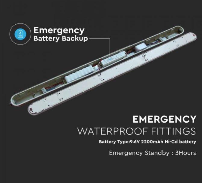 Plafoniera led emergenza V-tac chip samsung 36W 4000K IP65 VT-120136E-N -2120223 03