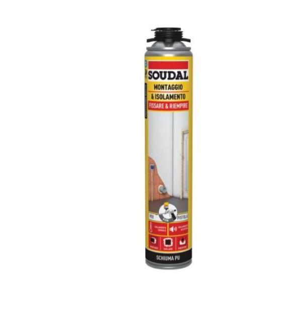 Schiuma poliuretanica Soudal a pistola 750ml - W060108314 01