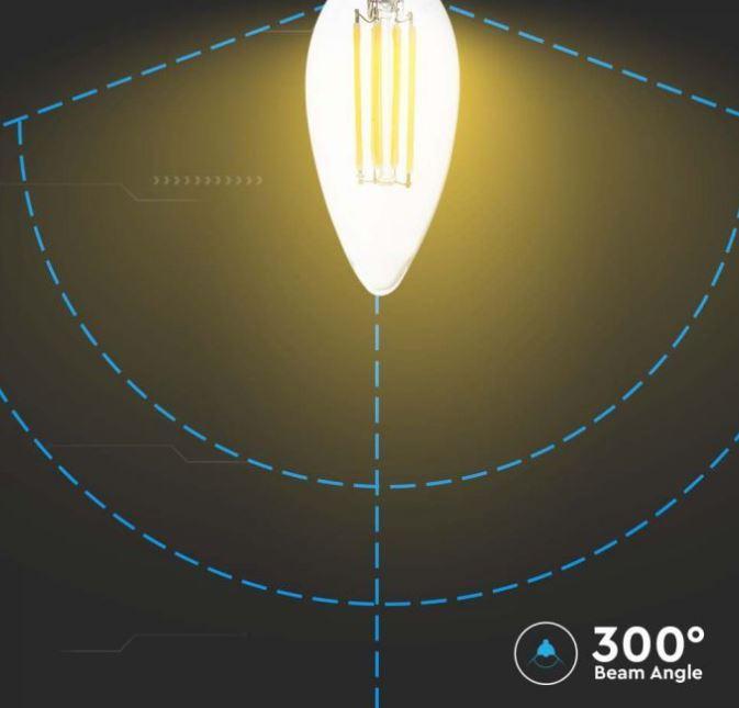 Lampadina led candela V-tac 6W 4000K E14 VT-2127-N - 217424 04