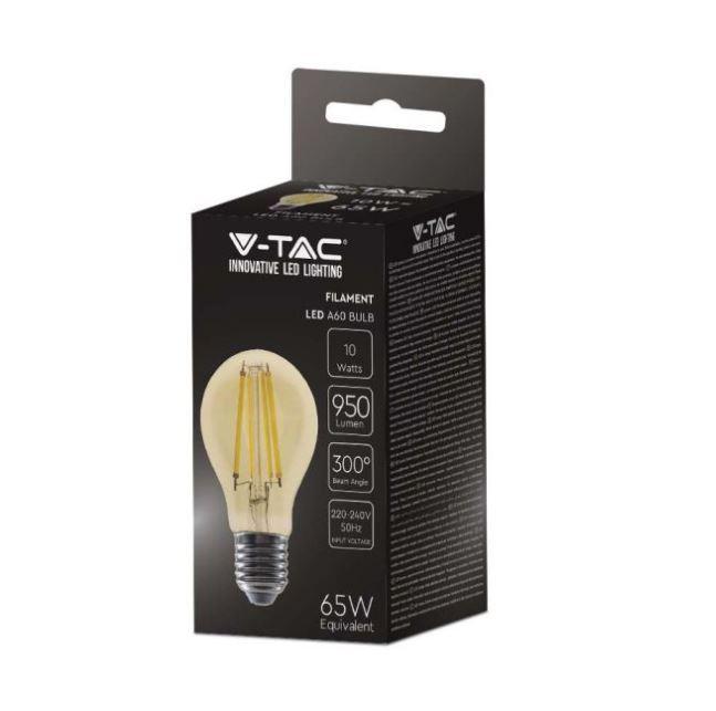 Lampadina led A67 V-tac 10W 2200K E27- ambra VT-2028-N -217157 02