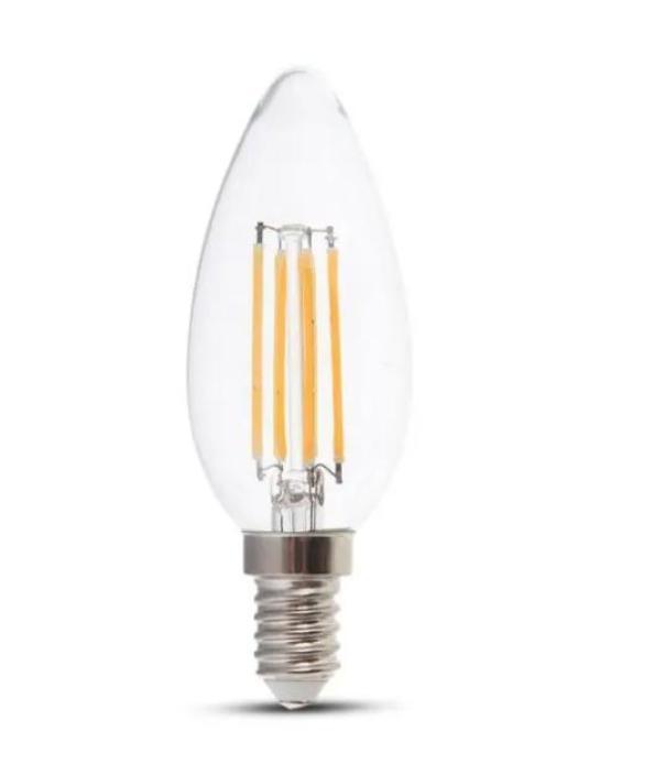 Lampadina led candela V-tac 4W 3000K E14 dimmerabile VT-2304D -2870 01