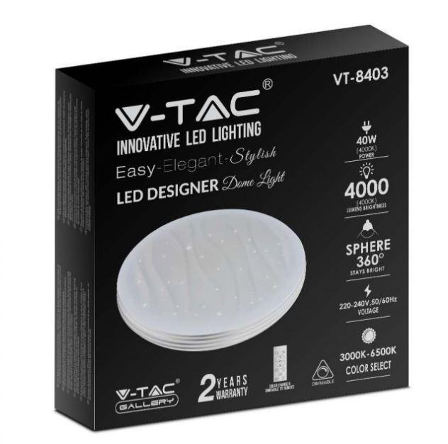 Plafoniera led tonda V-tac 3IN1 40W VT-8403-N - 2114601 02