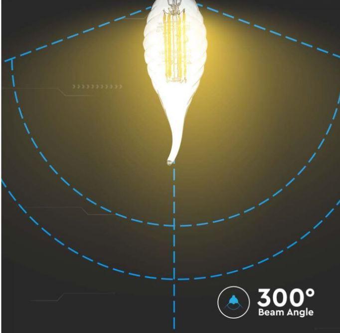 Lampadina led candela V-tac 4W E14 3000K VT-1995-N- 4308- 214308 03