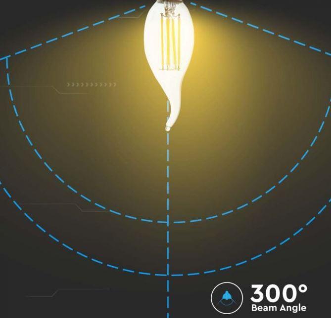 Lampadina led candela V-tac 4W E14 4000K VT-1997-N -4429 - 214429 03