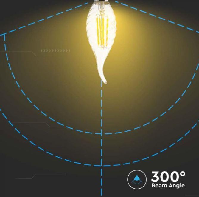 Lampadina led candela V-tac 4W E14 4000K VT-1995-N - 4431 - 214431 03