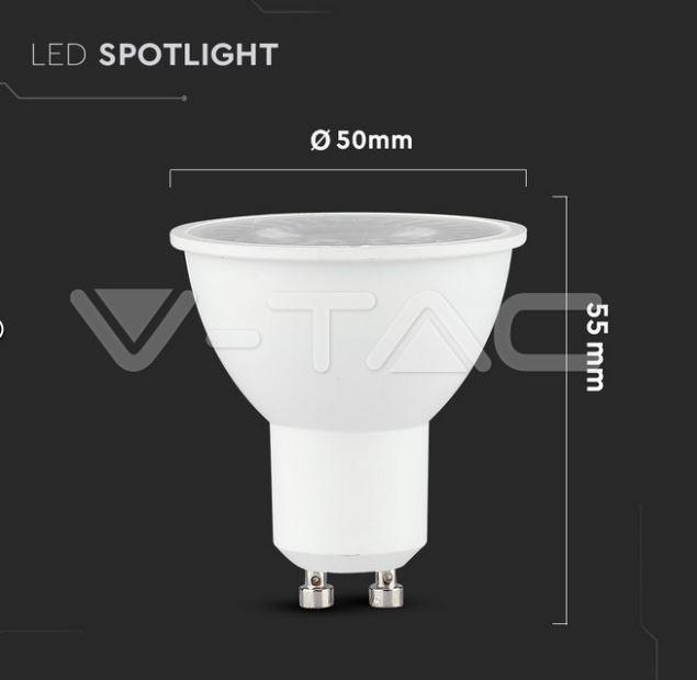 Lampadina led chip samsung V-tac GU10 7,5W 4000K VT-292-N - 21873 02