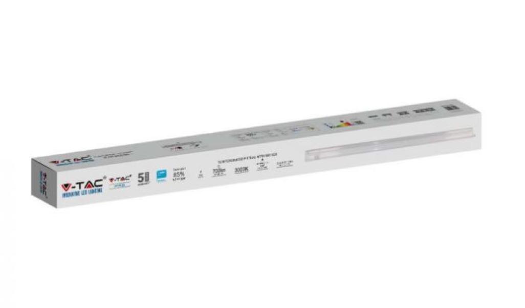 Plafoniera led T5 60cm V-tac 7W 3000K chip samsung VT-065-N -21692 02