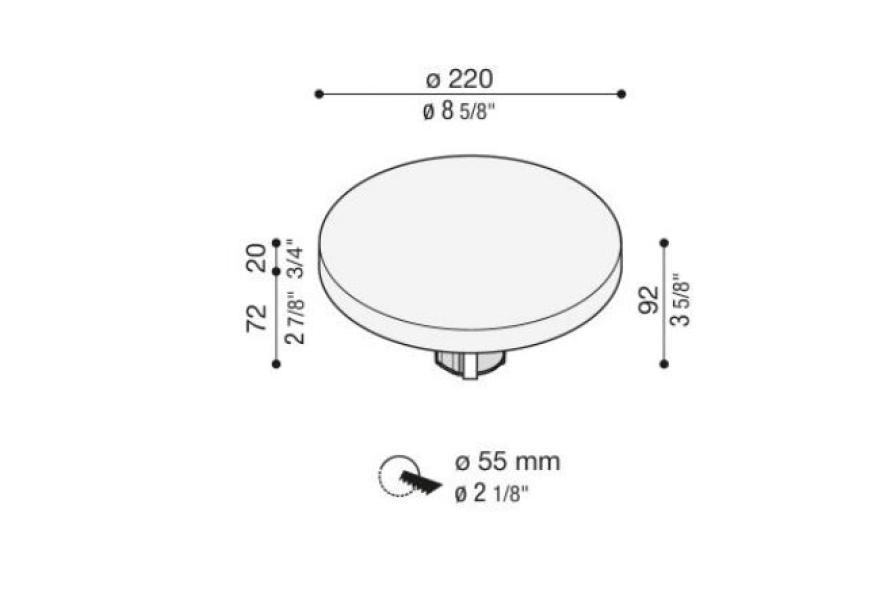 Lampada led Lombardo Line 220 antracite IP66- LL1131023 02