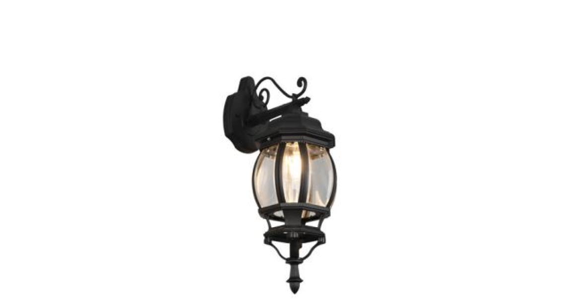 Applique da parete Trio Lighting Elvo 1xE27 IP44 nero opaco- 206960132 01