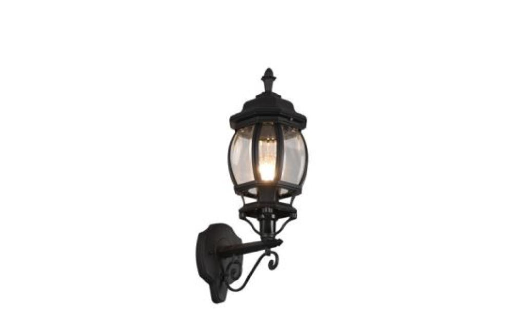 Applique da parete up Trio Lighting Elvo 1xE27 IP44 nero opaco- 206967132 01