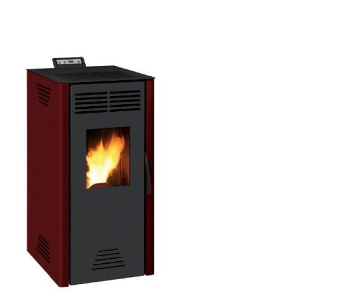 Stufa a pellet Caminetti Montegrappa Adrano 7,3Kw rosso-7241042905I 01