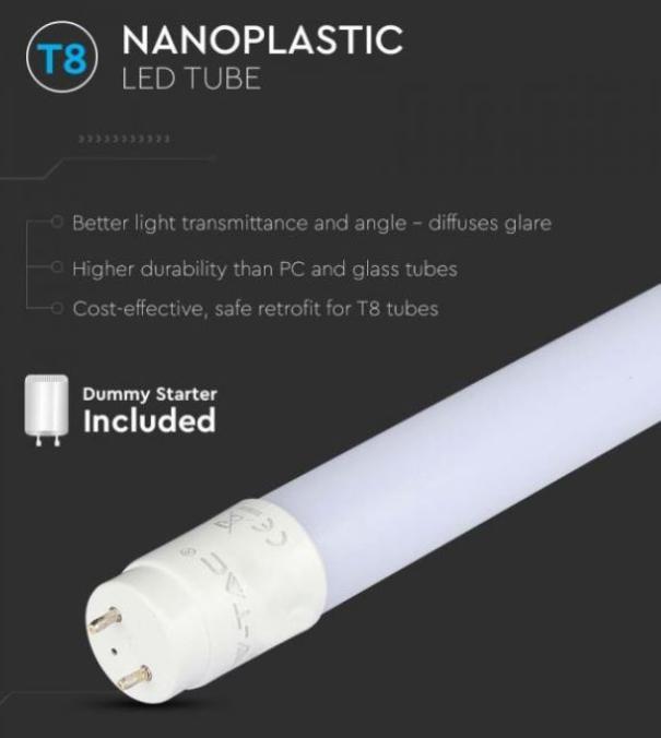 Tubo led T8 V-tac 9W G13 3000K 60cm VT-6072-N - 216392 02