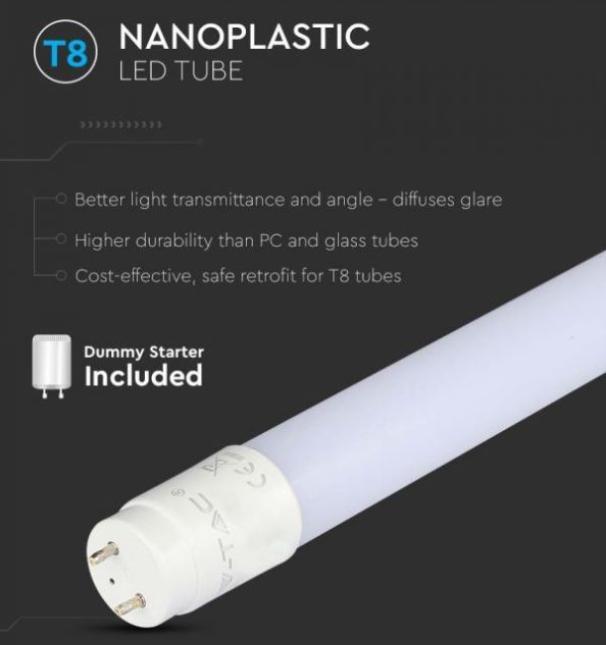 Tubo led T8 V-tac 9W G13 6500K 60cm VT-6072-N - 216394 02