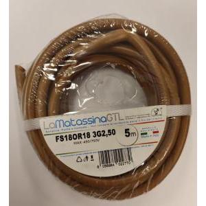 Cavo fs18or18  5 metri 3g2,5 marrone - mfs183g2,5ma05